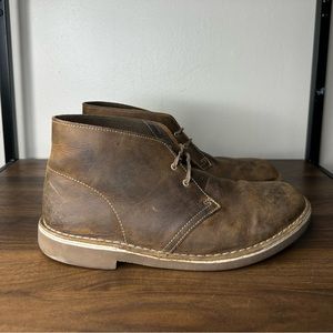 Clarks Bushacre 2 Brown Leather Chukka Boots 9W